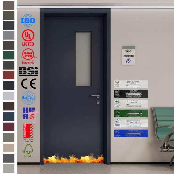 Get a BS certified Fire Rated Door with superior soundproofing and privacy vision panels.