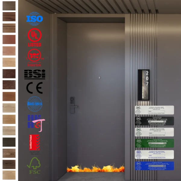 Fire Rated Door UL listed for hotels in Dominica and Jamaica.