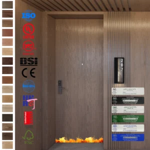 Discover Yohome’s latest fire-rated wooden door for hotel rooms.