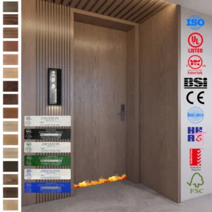 Fire Rated Door FD20 for hotel guest rooms.