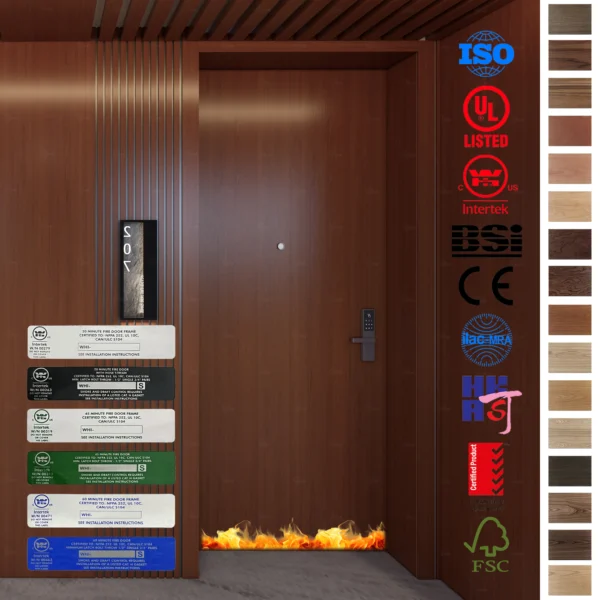 Find Dubai Standard U-L Listed Fire Rated Doors for luxury hotels.