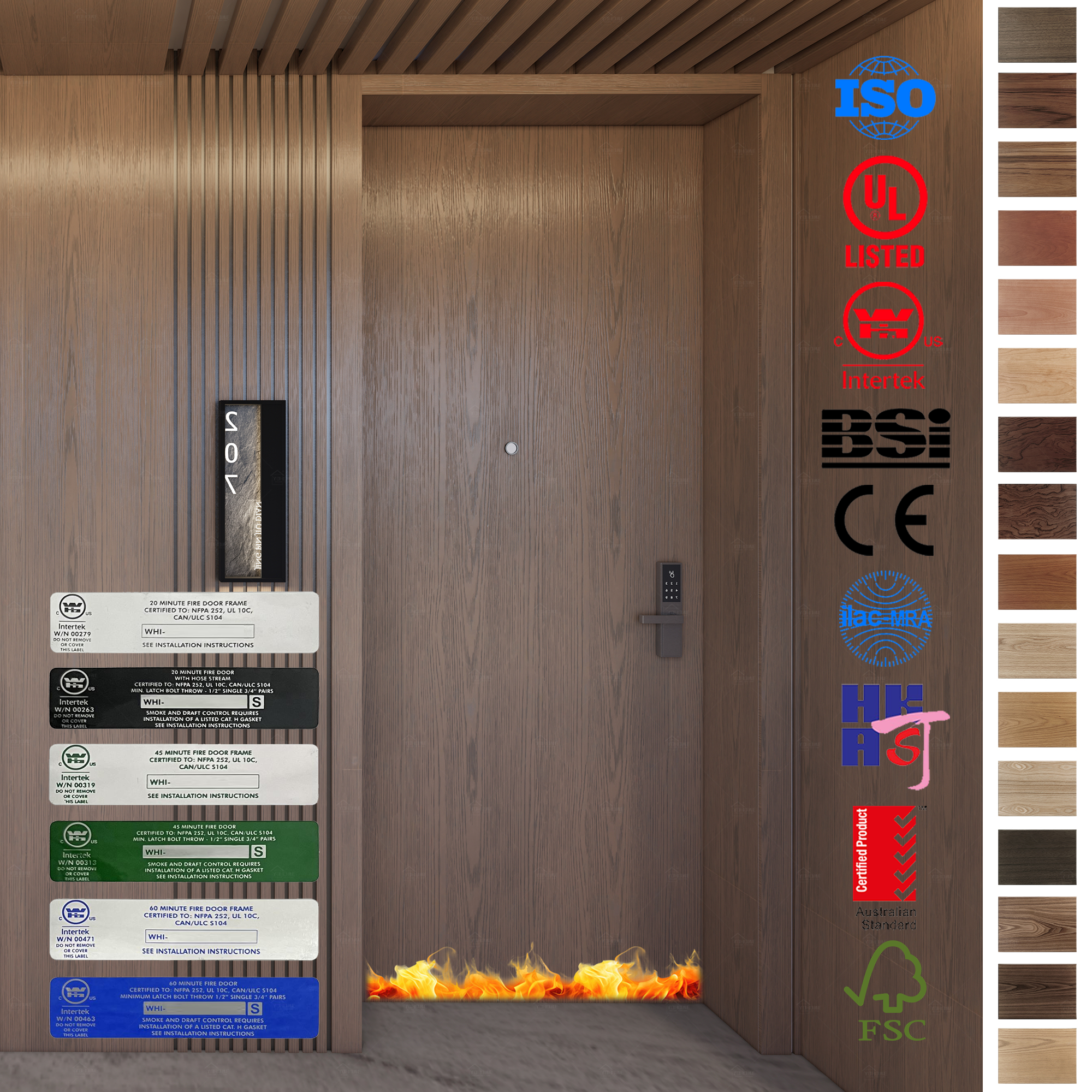Fire Rated Door – U-L Listed composite wooden doors for hotels.