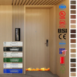 ULC Certified Fire Rated Door for hotels.