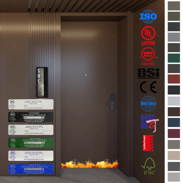 Fire Rated Doors for hotels with WH Certificate.