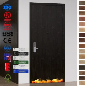 Fire Rated Door UL certified wood with HPL finish.