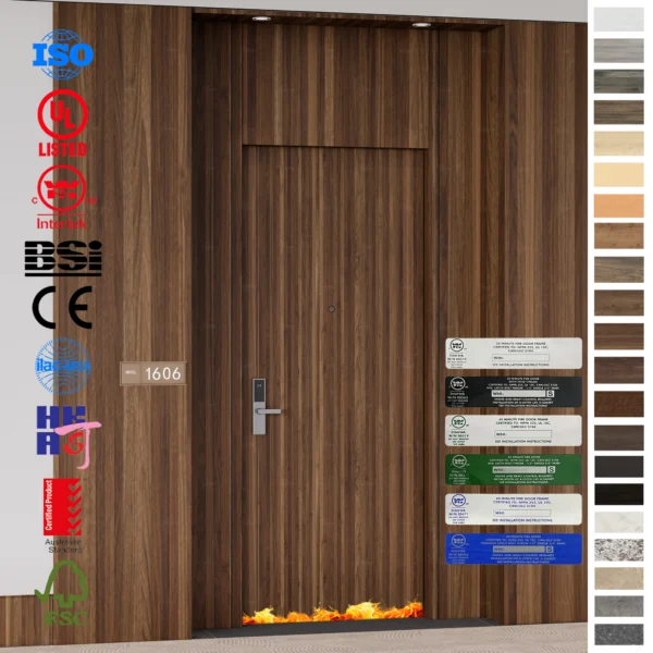 Fire Rated Door 90 minutes HPL oak veneer.