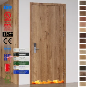 Fire Rated Door in HPL wood, 30/60 min protection.