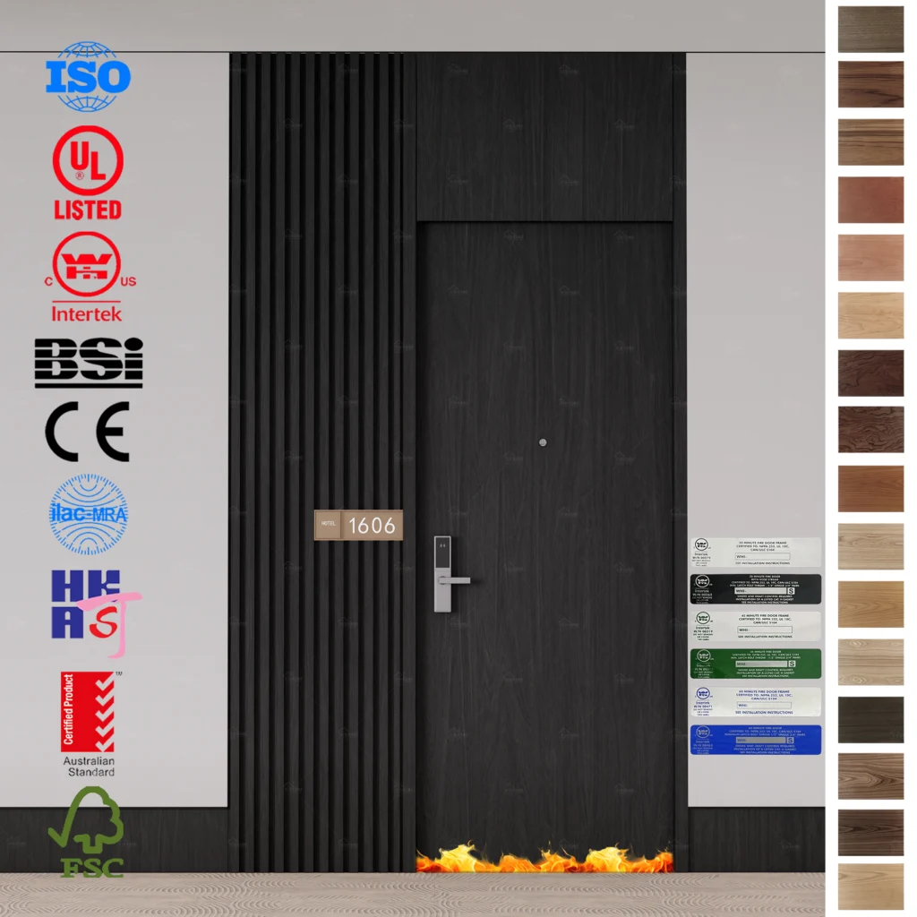 Pintu Tahan Api Bersertifikat BS 476 Bagian 22 untuk Proyek Hotel