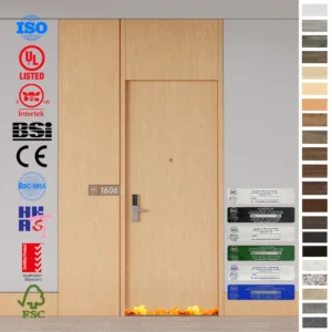 Fire Rated Door EN CE certified HPL wood, BS476-22 compliant.