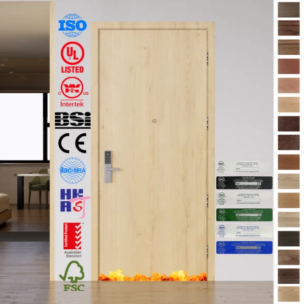 Fire Rated Door BS EN 1634 certified, 60 minutes protection.