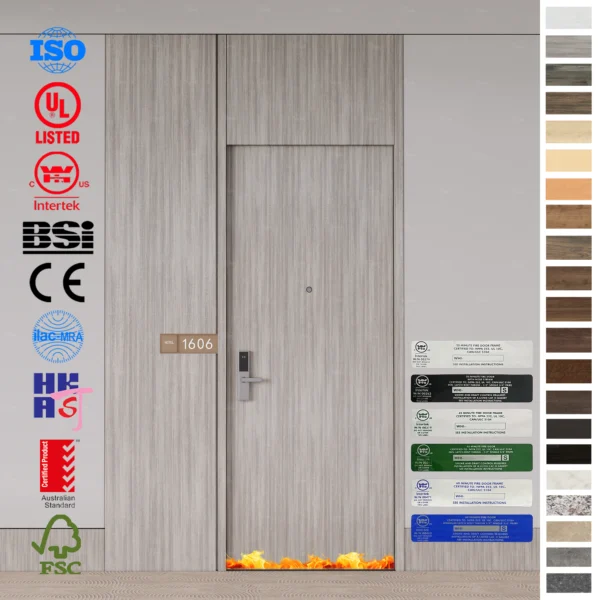 Fire Rated Door with UL10B/10C 20-minute certification.