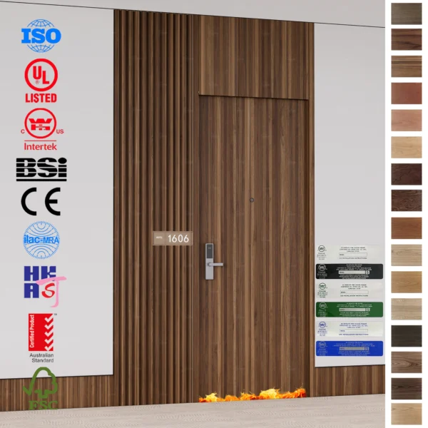 Fire Rated Door with HPL finish, 30/60 minute fire ratings.