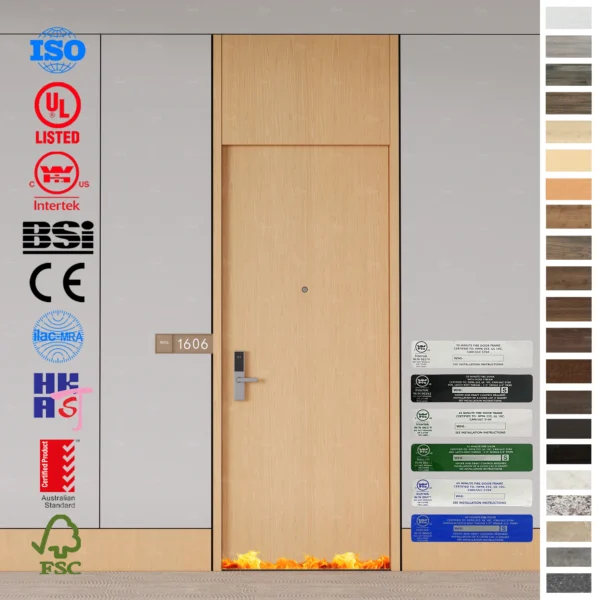 Fire Rated Door for hotel guest rooms.