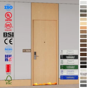 Fire Rated Door FD30, solid wood and soundproof.