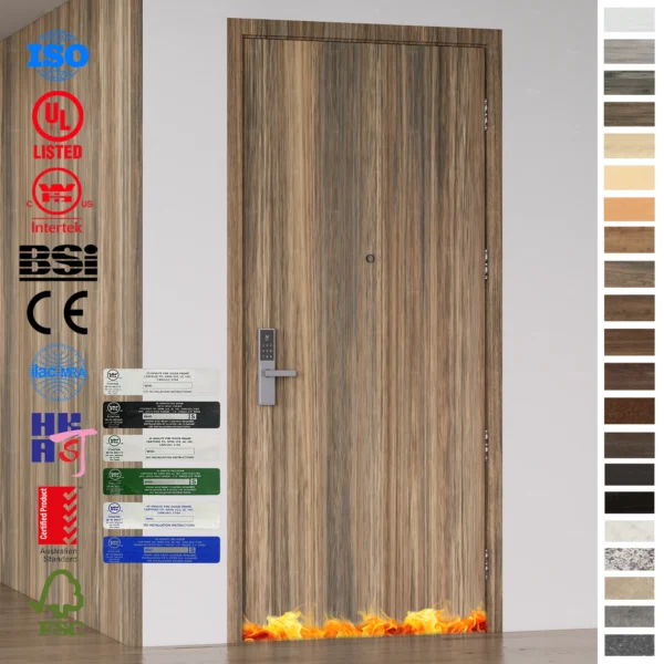 Fire Rated Door with bespoke wood build.