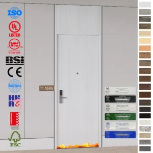 Discover premium hotel internal HPL Fire Rated Door from China factory.