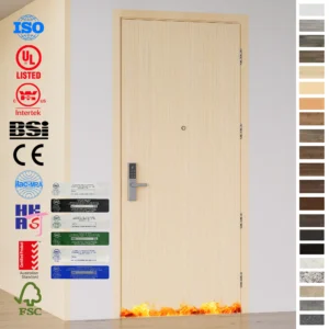 Fire Rated Door factory China supplies HPL hotel interior wood doors.