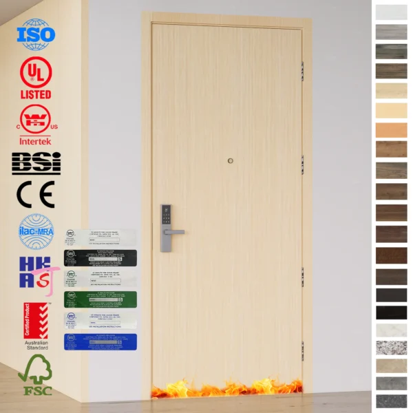 Fire Rated Door factory China supplies HPL hotel interior wood doors.