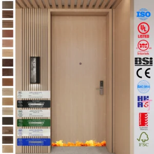 Fire Rated Door 90 minute protection with elegant wooden style.