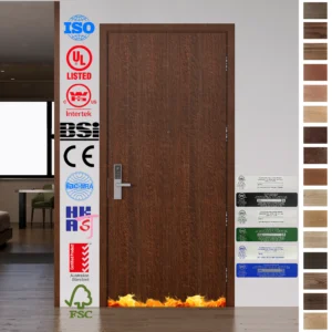 Fire Rated Door EN1634 certified, engineered for hotels.