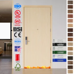 High-quality Fire Rated Door for hotels, U-L certified HPL design.