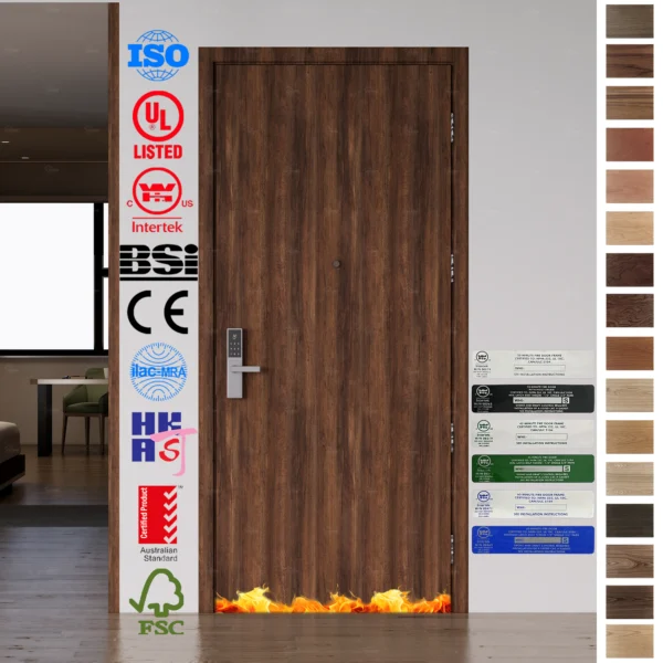 Fire Rated Door for UAE, Saudi, and Oman hotels.