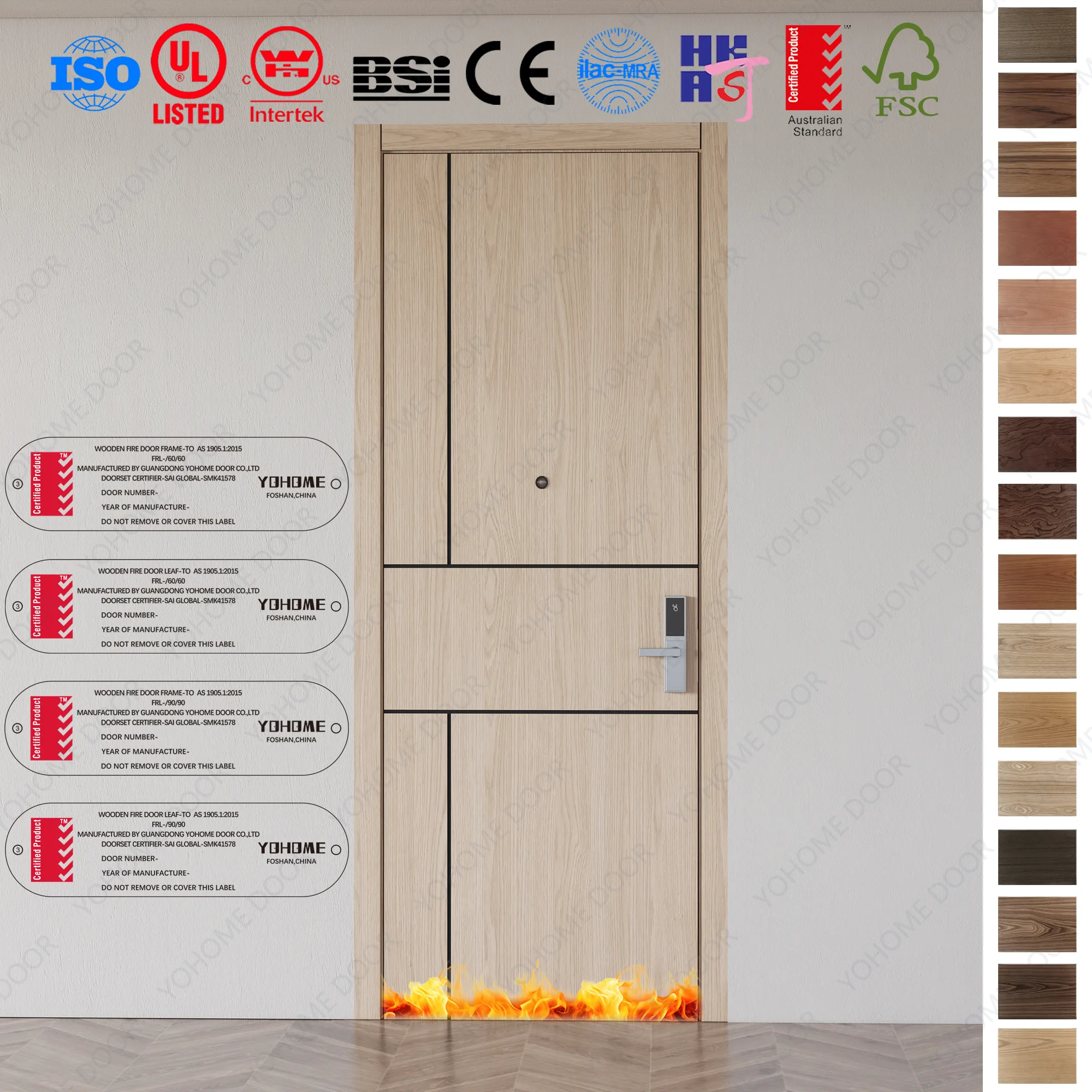 Premium custom Fire Rated Door for Australia hotel projects.