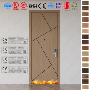 Fire Rated Door for hotels with EI60 fire resistance and CE certification.