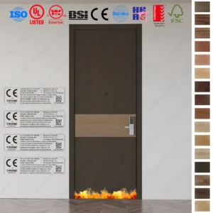 Custom Fire Rated Door for hotel projects, CE certified to EI90.