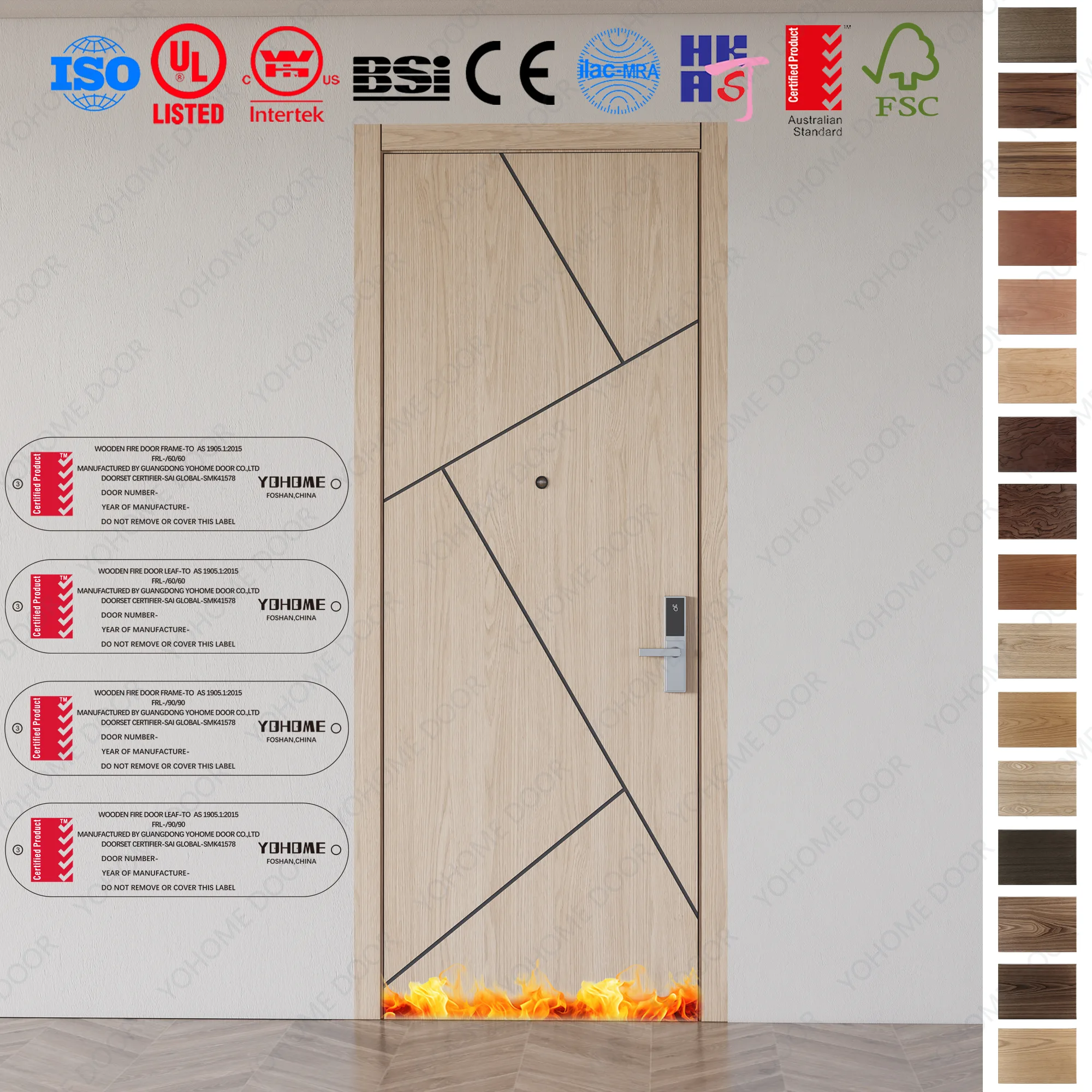 Custom Fire Rated Door for hotels, supplied at factory wholesale prices.
