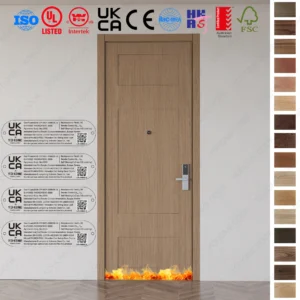 Custom Fire Rated Door designed for hotel guest rooms.